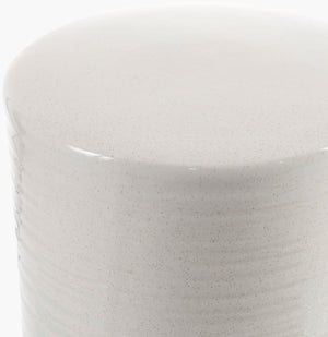 Surya Waverly 18"H Ceramic Garden Stool - Modern Minimalist Design For Indoor & Outdoor Chic Decor Top, Cream Ceramic,Ceramic Wav345-171313