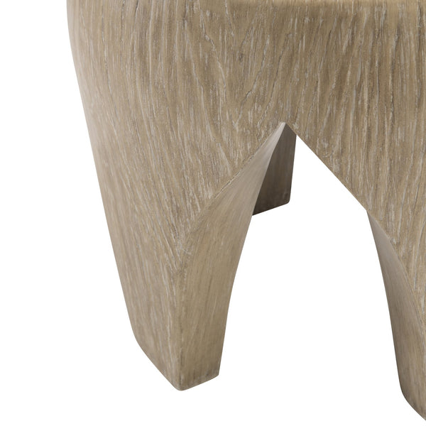 Bernhardt Bernhardt Neptune Outdoor Side Table – Sea Oat Grp Drum Accent Table, Weather-Resistant Sculptural 21" X09012