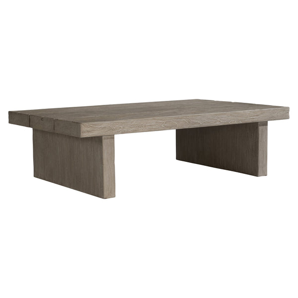 Bernhardt Bernhardt Melbourne Teak Cocktail Table 56"W X 36"D Live-Edge Plank Top Carbonized Sea Oat Finish X06023