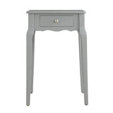 Homelegance By Top-Line Jessip 1-Drawer Wood Side Table Grey Wood