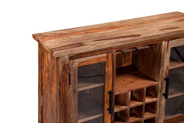 Porter Designs Kalispell Solid Sheesham Wood Dining Table - Timeless Craftsmanship & Style Brown Wood 07-196-04-2439