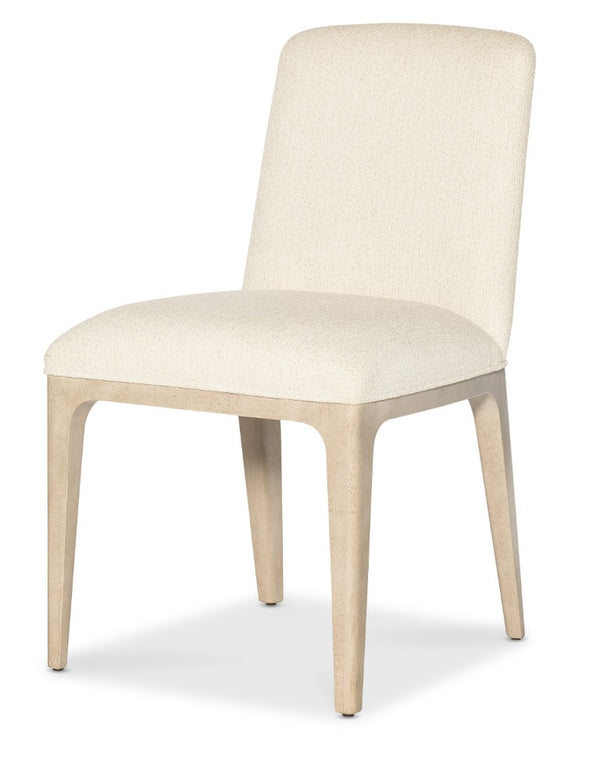 Hooker Furniture Westwood Plush Upholstered Side Chair With Performance Fabric, Tapered Wood Legs, Limestone Finish 23.25 L x 19.50W x 34.50H 6133-75511-80