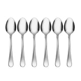 Oneida Flight Teaspoons, 6-Piece Set, Mirror Finish, 18/0 Stainless Steel - Dishwasher Safe