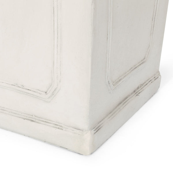 English Elm Mgo Handcrafted Tall Outdoor Planter for Patios Entryways and Garden Borders 63425.00WHI