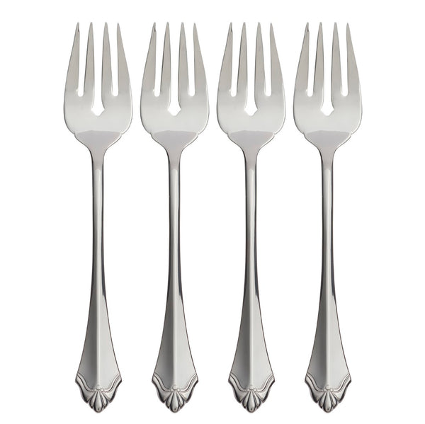 Lenox Oneida Kenwood Fine Flatware Salad Forks, Set of 4 Metallic, STAINLESS METAL 2915004B