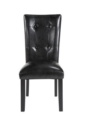 Steve Silver Sterling Black Leatherette Parsons Chair, Set of 2 SN500S