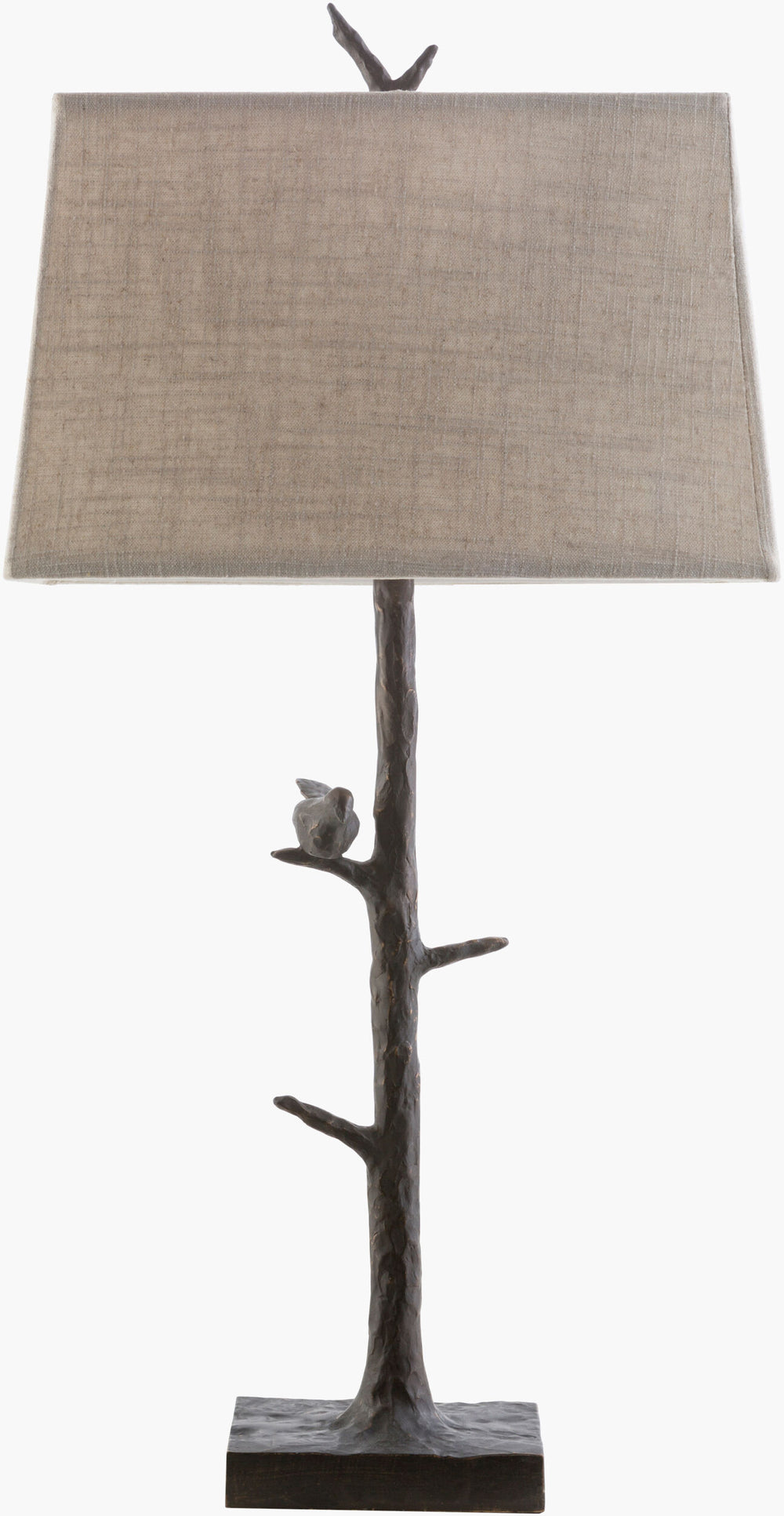 Surya Weber Elegant 32" Accent Table Lamp With Classic Beige Shade - Perfect For Living Room & Bedroom Decor Body, Metallic ,Bronze,Base, Metallic ,Bronze,Finial, Brown,Harp, Metallic ,Bronze Resin,Composition,Cotton Wbr259-tbl