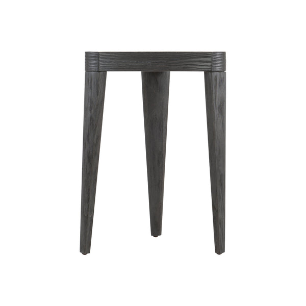 Bernhardt Bernhardt Katana Accent Table — Sculptural Solid Wood Trefoil Top, Blackened Pine Finish, Compact 23"H 426126