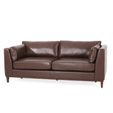 Christopher Knight Home® - Noble House - Warbler Contemporary Faux Leather Upholstered 3 Seater Sofa