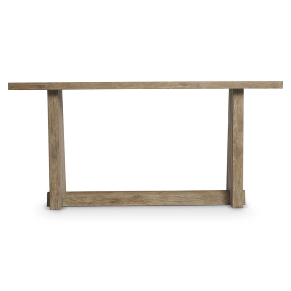 Bernhardt Bernhardt Tribeca Solid White Oak Console Table 72" W Aurum Finish Tapered Legs Rustic-Modern Appeal 333910