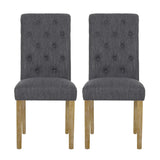 Christopher Knight Home® - Noble House - Aruda Contemporary Fabric Tufted Dining Chairs - Set of 2