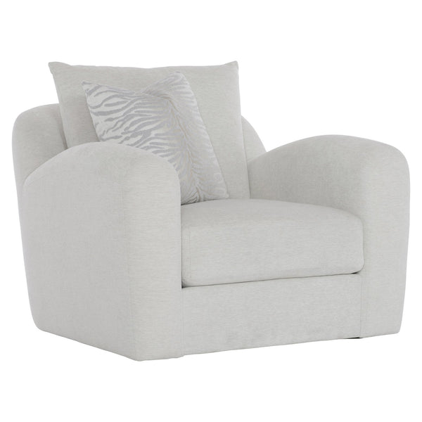 Bernhardt Bernhardt Asher Made-To-Order Fabric Swivel Chair With Curved Arms, Plush Cushions & 360° Base P1052SA