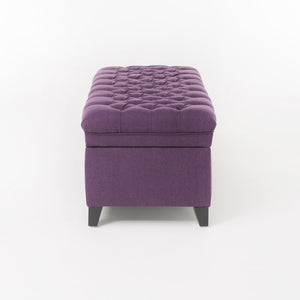 English Elm Juliana Rectangular Storage Ottoman Upholstered Lift Top for Living Room Seating 57741.00PUR
