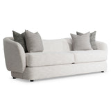 Margot Fabric Sofa with Round Feet, Complementary Pillows & Deep Cushions