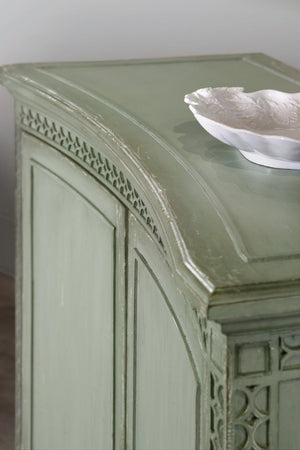 Hooker Furniture Charleston Verdigris Green Two-Door Accent Chest With Soft-Close Doors, Fretwork & Adjustable Shelf 6750-50001-32
