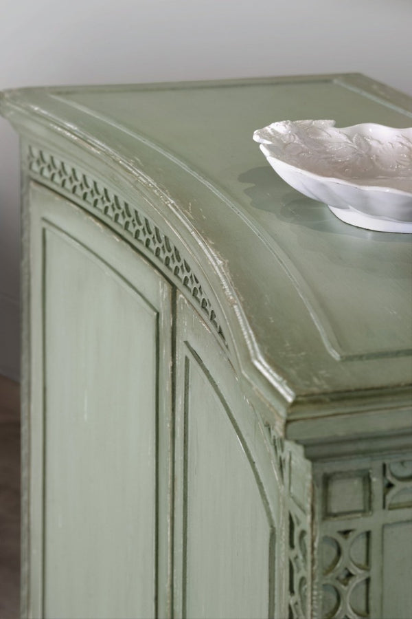Hooker Furniture Charleston Verdigris Green Two-Door Accent Chest With Soft-Close Doors, Fretwork & Adjustable Shelf 6750-50001-32