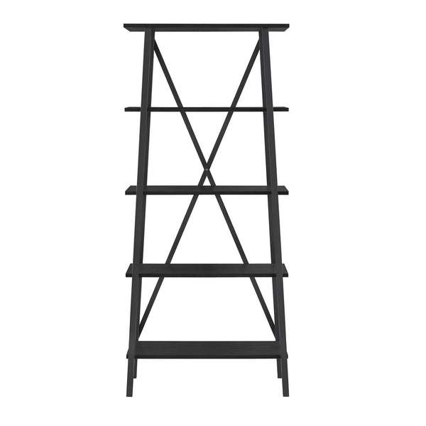 Homelegance By Top-Line Alastor Rustic X-Base 32-inch Bookcase Black MDF