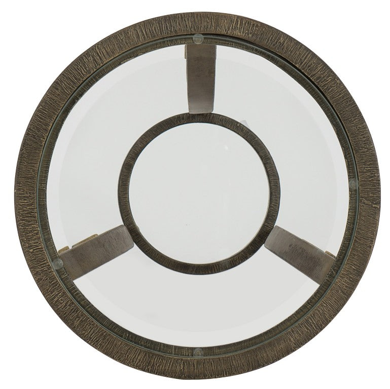 Hooker Furniture Round Antique Gold Accent Martini Table — Compact European-Style Cast Iron End Table For Small Spaces 6080-50001-MTL