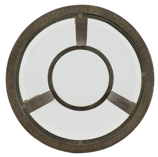 Hooker Furniture Round Antique Gold Accent Martini Table — Compact European-Style Cast Iron End Table For Small Spaces 6080-50001-MTL