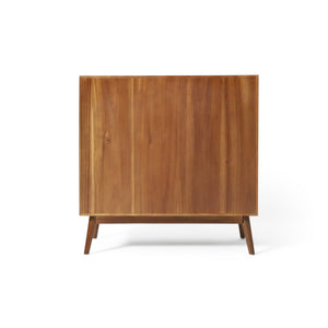 English Elm Christopher Knight Home® - Okioki Mid-Century 3-Drawer Dresser in Acacia Wood — Sturdy, Smooth-Glide Storage for Bedrooms Brown 67064.00MEDBRN