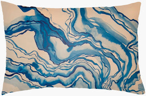 Livabliss Watercolor Marble Print Lumbar Pillow Polyfill Sofa Accent Woven Polyester Shell WCM001-1422