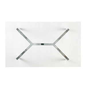 English Elm Christopher Knight Home® - DINING Clear Tempered Glass Table with Chrome Iron Frame, Modern Glam 59"W x 35.5"D x 29.5"H Elegance 61541.00