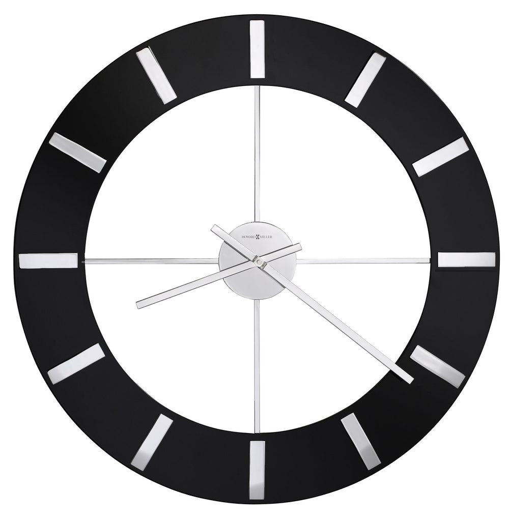 Hekman Furniture 625602 Onyx Oversized Wall Clock - High-gloss Black Finish, Quartz Movement, Modern Home Decor Timepiece  Onyx Wall Clock 625602