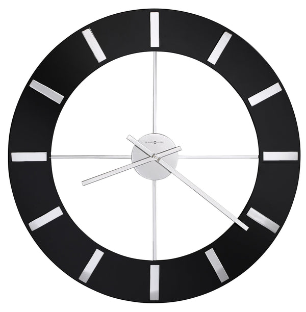 Hekman Furniture 625602 Onyx Oversized Wall Clock - High-gloss Black Finish, Quartz Movement, Modern Home Decor Timepiece  Onyx Wall Clock 625602
