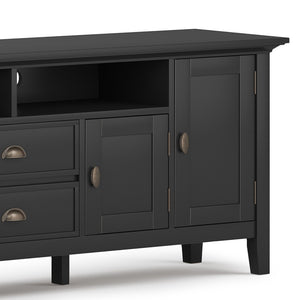 English Elm Redmond 72" Handcrafted Tv Media Stand - Elegant Black Finish With Ample Storage & Cable Management B136P159536-GIGA