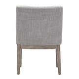 Homelegance By Top-Line Marsean Button Tufted Slope Arm Linen Dining Chairs (Set of 2) Grey Rubberwood