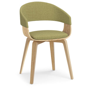 English Elm Lowell Bentwood Dining Chair - Stylish Acid Green Upholstery & Light Wood Frame For Comfort B136P158841