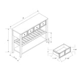 48" Solid Wood 2-Drawer Buffet White BU48HNKWH Walker Edison