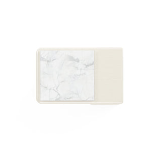 A.R.T. Furniture Blanc Contemporary Chairside Table With Carrera Marble Top & Unique Burnished Bronze Shelf Design White Parawood Solids,Resin,Marble 289308-1040