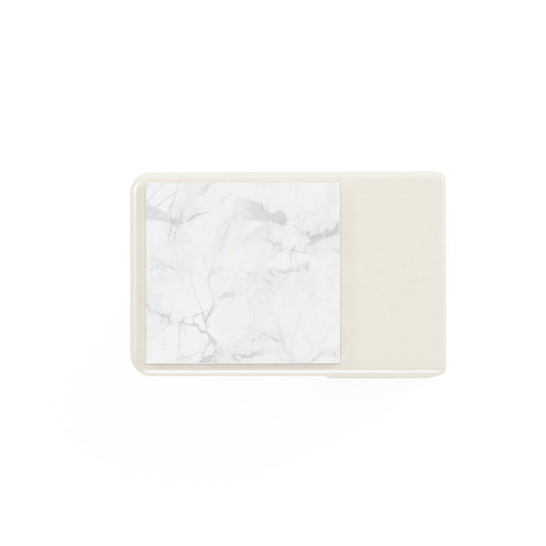 A.R.T. Furniture Blanc Contemporary Chairside Table With Carrera Marble Top & Unique Burnished Bronze Shelf Design White Parawood Solids,Resin,Marble 289308-1040