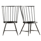 Homelegance By Top-Line Maverick High Back Windsor Classic Dining Chairs (Set of 2) Black Engineered Wood