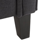 Homelegance By Top-Line Huntley Modern Accent Chair Dark Grey Linen