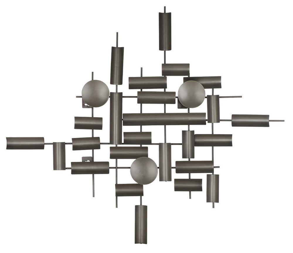 Safavieh Nevaeh, 34.5 Inch, Antique Silver, Iron Wall Décor XII23 Antique Silver Plating WDC1027A​