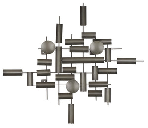 Safavieh Nevaeh, 34.5 Inch, Antique Silver, Iron Wall Décor XII23 Antique Silver Plating WDC1027A​