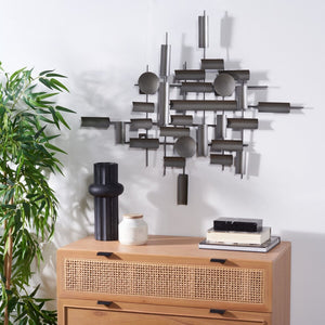 Safavieh Nevaeh, 34.5 Inch, Antique Silver, Iron Wall Décor Antique Silver Plating WDC1027A​