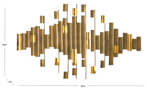 Safavieh Rena, 32 Inch, Antique Brass, Iron/Steel Wall Decor ​ XII23 Antique Brass Powder Coating WDC1029A​