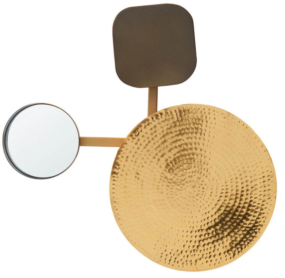 Safavieh Olosa, 17 Inch, Antique Brass, Iron/Steel/Glass Wall Decor ​ XII23 Antique Brass Powder Coating WDC1030A​