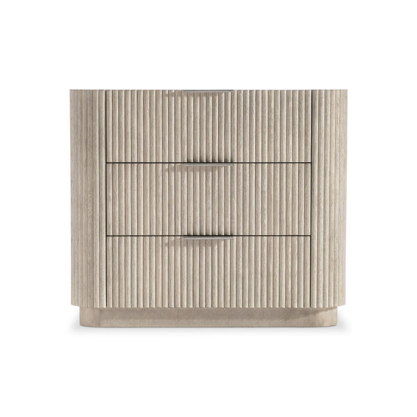 Bernhardt Bernhardt Lucerne Wire-brushed Oak Bedside Chest with Usb Charging and Soft-close Drawers 34" W x 19.75" D x 29" H 393230