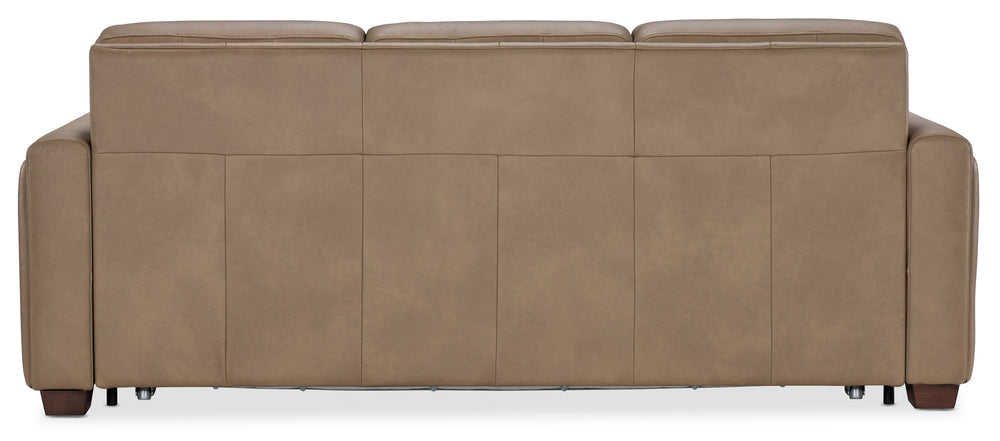 Hooker Furniture Griffin Top-grain Leather Queen Sleeper Sofa with Track Arms for Living Rooms SS179-QS03-086