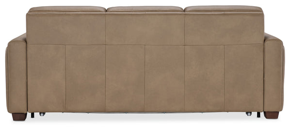 Hooker Furniture Griffin Top-grain Leather Queen Sleeper Sofa with Track Arms for Living Rooms SS179-QS03-086