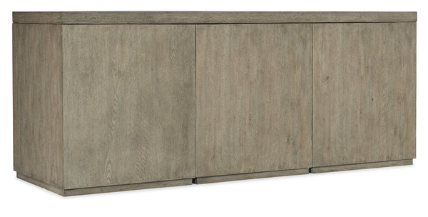 Hooker Furniture Linville Rustic 72" Mink Credenza With Locking File Drawers, Oak Veneers, Antique Pewter Pulls, Versatile Placement 6150-10905-85
