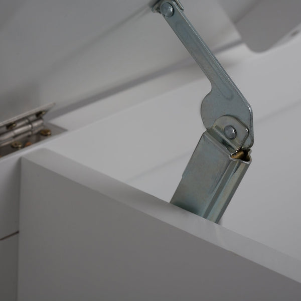 English Elm Acadian Handcrafted Entryway Storage Bench with Lift-Top Seating, Solid Wood, Transitional Design White B136P158263