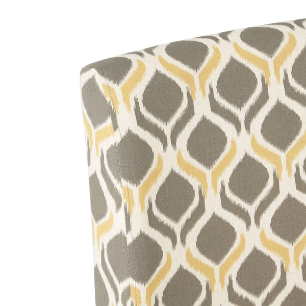 English Elm Accent Chair with Rubberwood Legs Plush Upholstered Seat for Living Room or Bedroom Grey Multi 57764.00YGAY