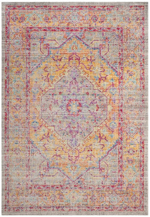 Windsor 307 Luxurious Grey & Gold Power Loomed Area Rug - Soft Cotton Blend, Perfect for Any Room!