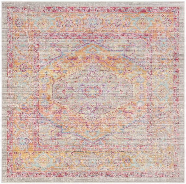 Windsor 307 Luxurious Grey & Gold Power Loomed Area Rug - Soft Cotton Blend, Perfect for Any Room!