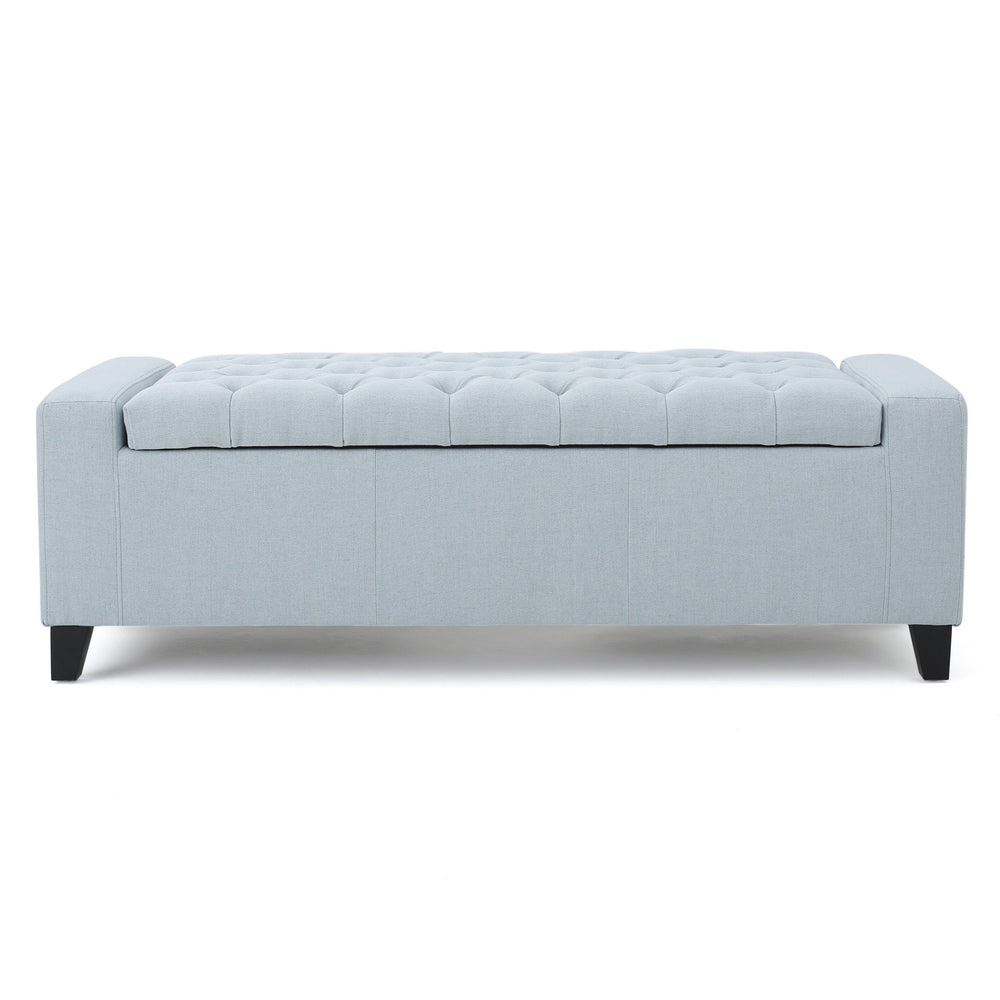 English Elm Guernsey Tufted Storage Ottoman with Lift Top Hidden Compartment for Living Rooms 59336.00LSKY